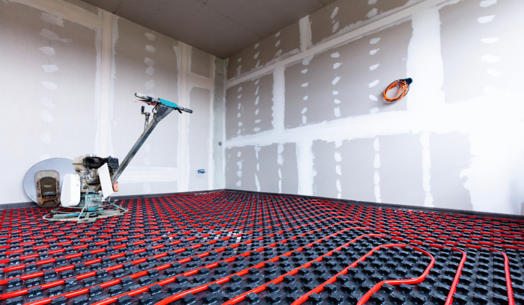 installation of underfloor heating kits